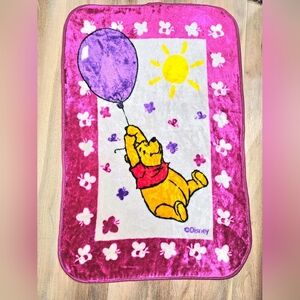 Vintage Disney's Winnie The Pooh Baby Blanket - Rare Design 28 X 45